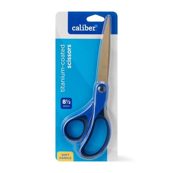 Caliber Soft Handle Titanium-Coated Scissors, 8.5 in
