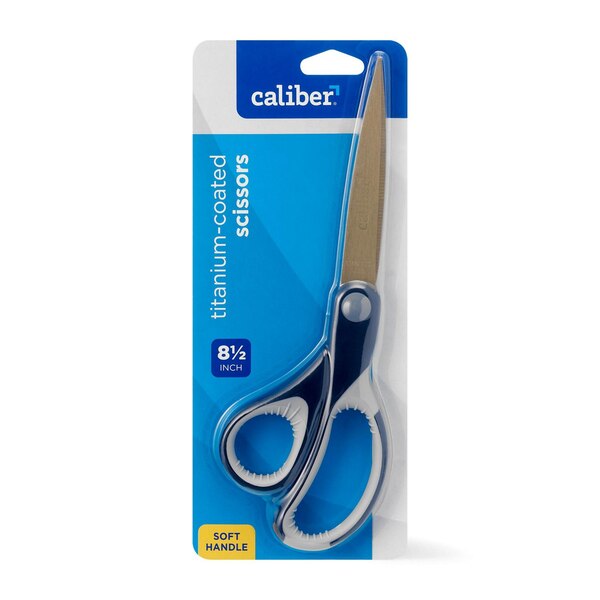 Caliber Soft Handle Titanium-Coated Scissors, 8.5 in