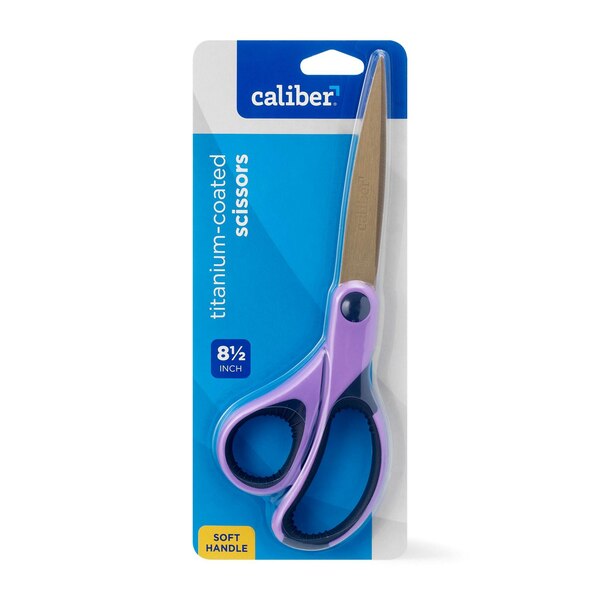 Caliber Soft Handle Titanium-Coated Scissors, 8.5 in