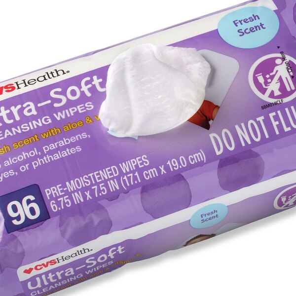 CVS Health Ultra-Soft Cleansing Wipes, 96 CT, 4 PK