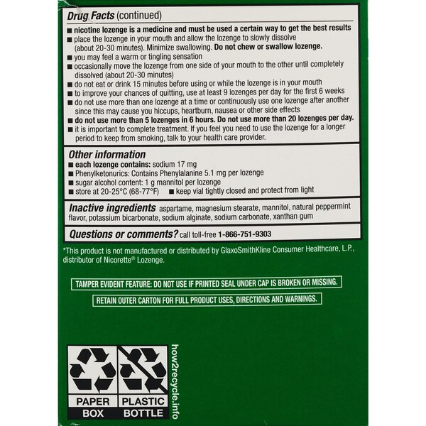 CVS Health Sugar Free Nicotine Lozenges, Mint