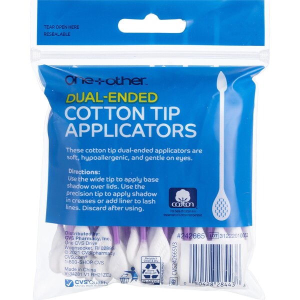 one+other Multi-Purpose Cotton Cosmetic Applicators, 75CT