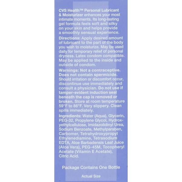 CVS Health Personal Lubricant & Moisturizer, Water-Based Gel, 2 OZ