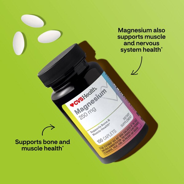 CVS Health 250 MG Magnesium Caplets, 100 CT