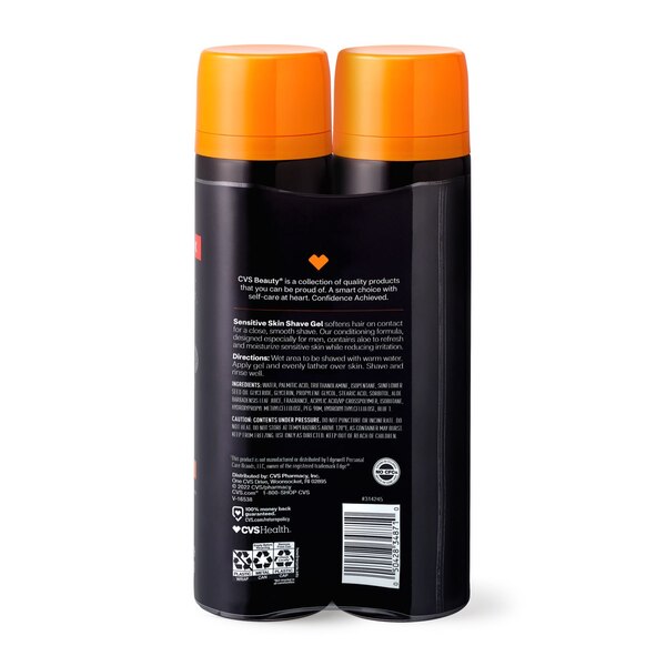 CVS Beauty Blade Sensitive Skin Shave Gel For Men, 7 OZ, 2 CT