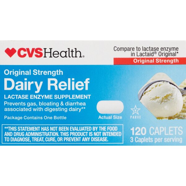 CVS Health Dairy Relief Caplets Extra Strength