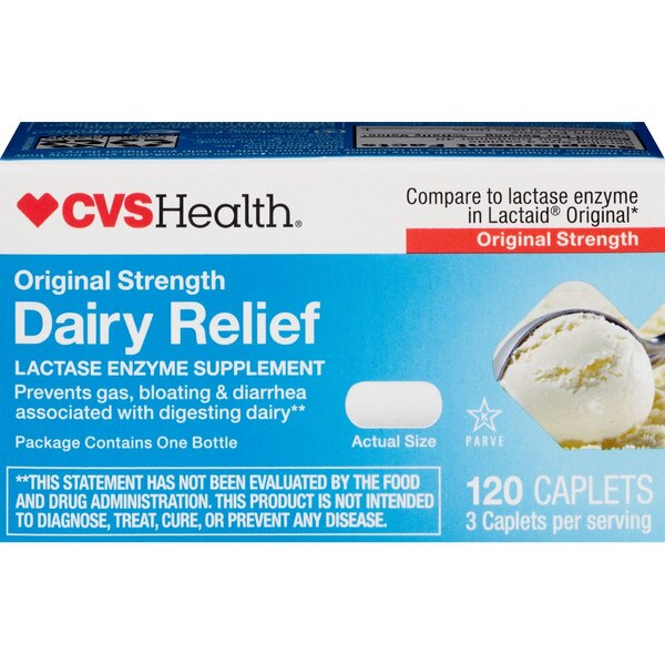 CVS Health Dairy Relief Caplets Extra Strength