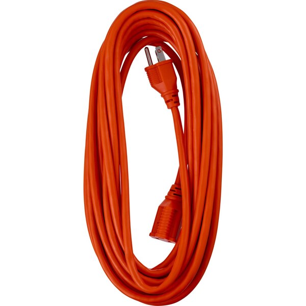 Total Home Grounded Power Cord, Orange, 25 ft