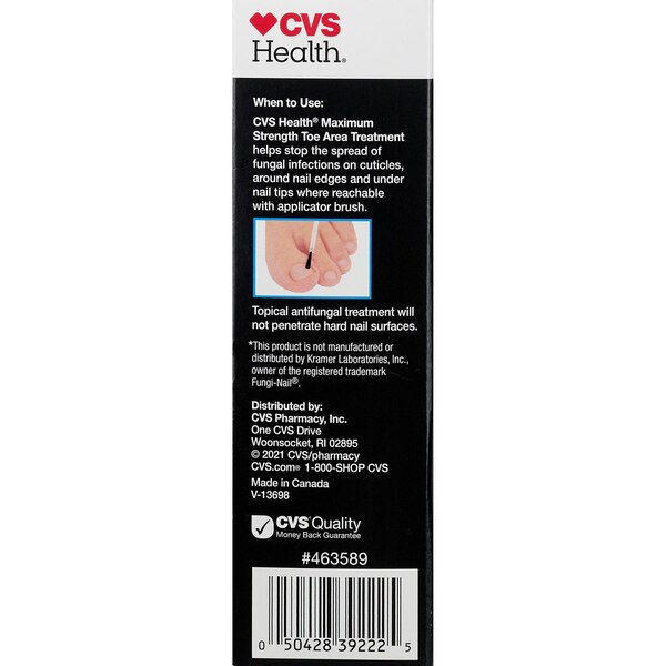 CVS Health Maximum Strength Antifungal Toe Area Liquid Treatment, 1 FL OZ