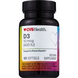 CVS Health 10 MCG Vitamin D3 Softgels, 100 CT, thumbnail image
