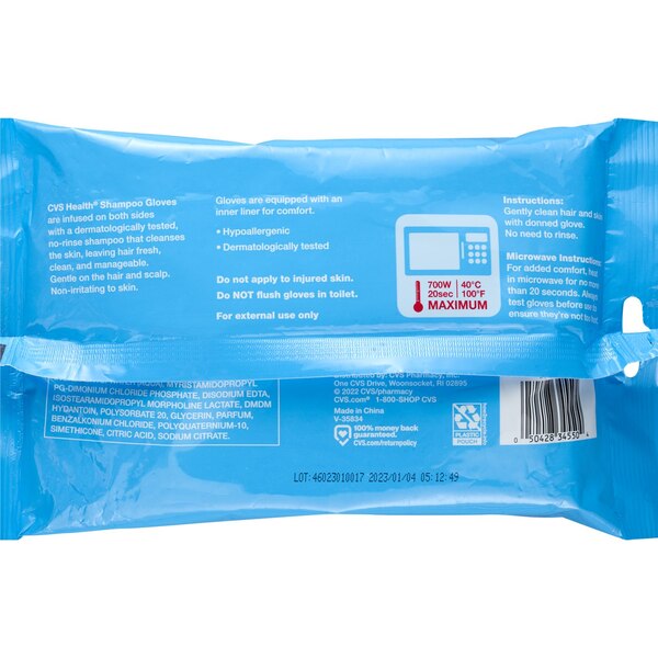 CVS Health Pre-Moistened no-rinse Shampoo Glove