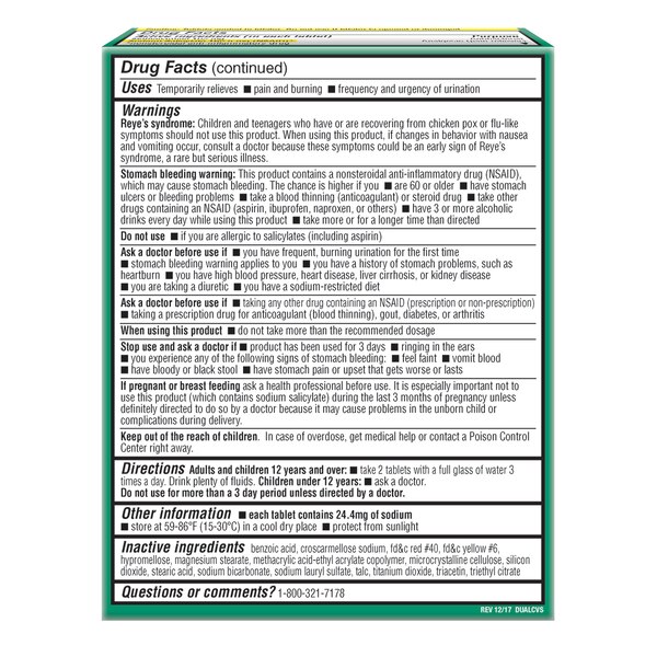 CVS Antibacterial Plus Urinary Pain Relief Tablets, 24 CT