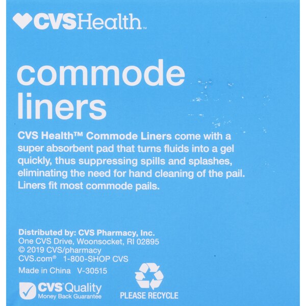 CVS Health Commode Liner with Super Absorbent Pad