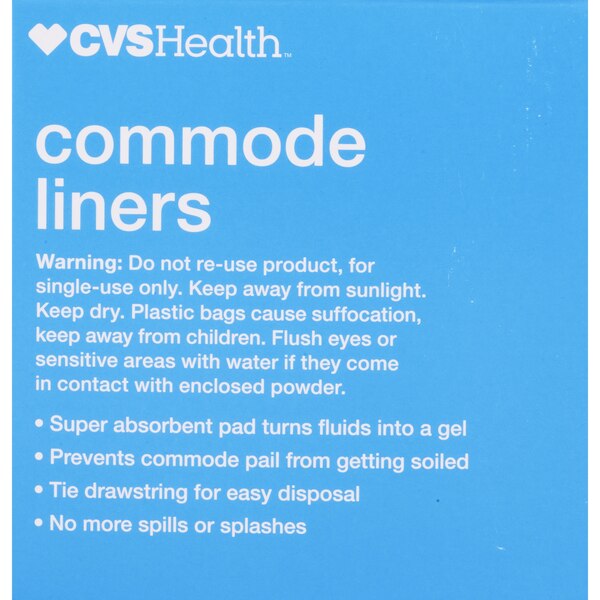 CVS Health Commode Liner with Super Absorbent Pad