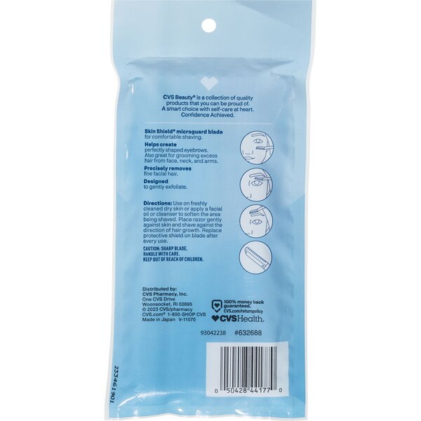 CVS Beauty Dermaplane Facial Razors, 9 CT
