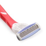 CVS Health Scented 4-Blade Disposable Razors, Strawberry Tangerine, 3 CT, thumbnail image 4 of 4