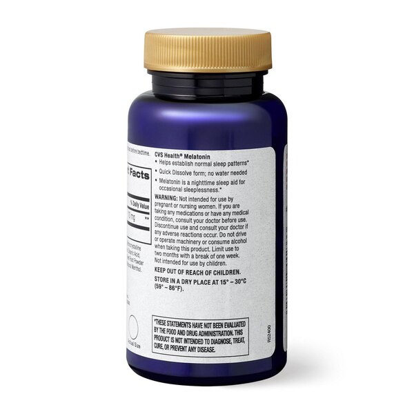 CVS Health Melatonin 10 MG Quick Dissolve Strawberry Tablets, 120 CT