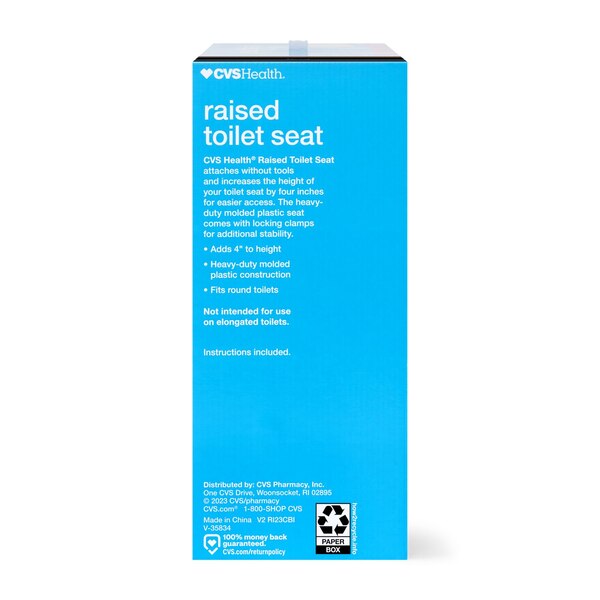 CVS Health Raised Toilet Seat with Lock