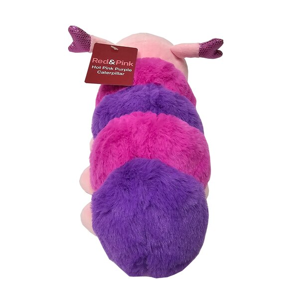 Red & Pink Valentine's Caterpillar Plush, Hot Pink & Purple, 11.5 in