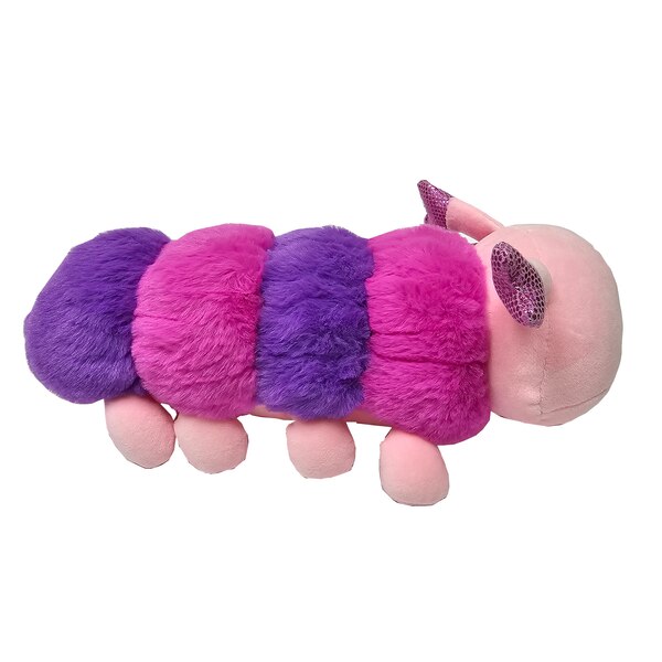 Red & Pink Valentine's Caterpillar Plush, Hot Pink & Purple, 11.5 in