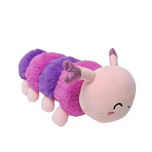Red & Pink Valentine's Caterpillar Plush, Hot Pink & Purple, 11.5 in