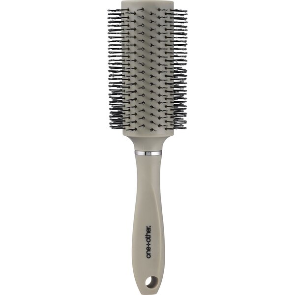 one + other Smoothes + Straightens Round Brush, Grey