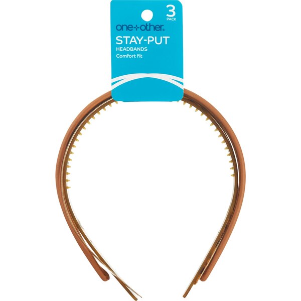 one + other Stay-Put Headband, 3 CT