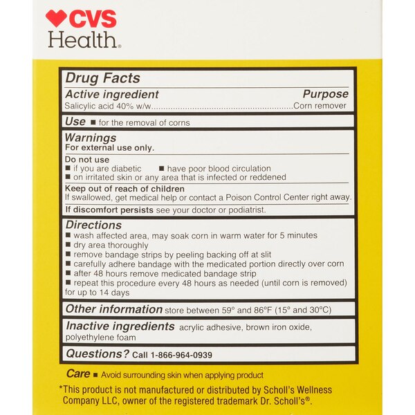 CVS Health Maximum Strength One Step Medicated Corn Removers, 6 CT