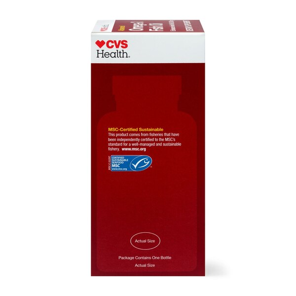 CVS Health Omega-3 Fish Oil Enhanced with Krill Oil Softgels, 80 CT