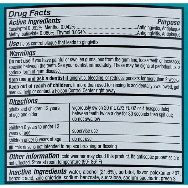 CVS Health Tartar Control Plus Antiseptic Mouthwash, Blue Mint