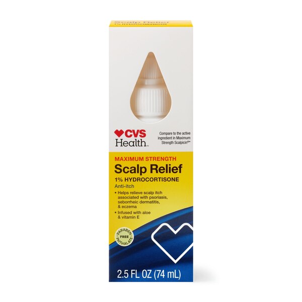 CVS Health Anti-Itch 1% Hydrocortisone Scalp Treatment, 2.5 OZ