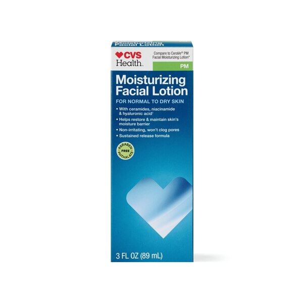 CVS PM Moisturizing Facial Lotion For Normal to Dry Skin, 3 OZ