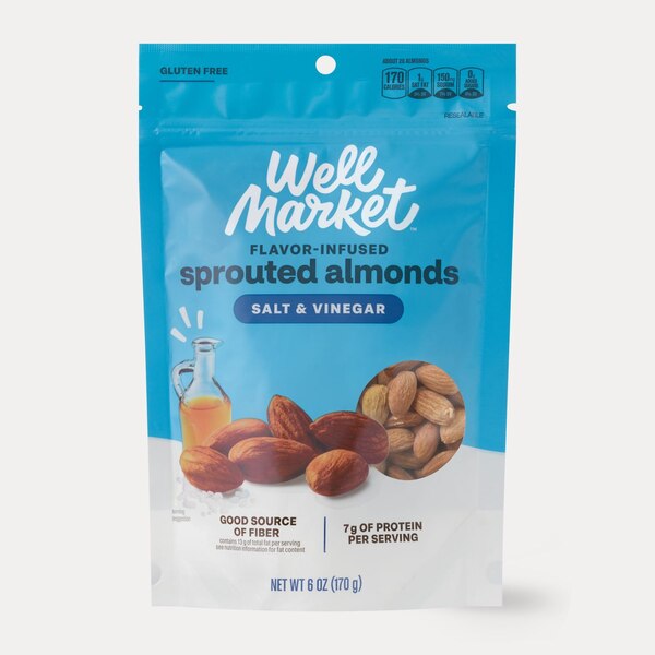 Well Market Salt and Vinegar Sprouted Almonds, 6 oz