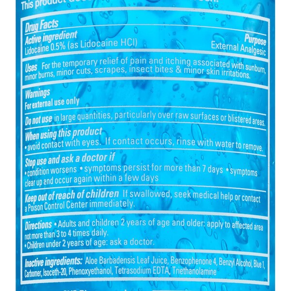 CVS Health Aftersun Cooling Gel With Lidocaine Aloe Vera Value Size