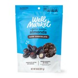 Well Market Lightly Dipped Dark Chocolate Almonds, 8 oz, thumbnail image