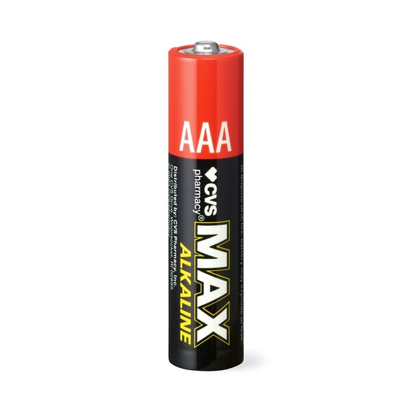 CVS Max Alkaline Batteries, AAA, 1.5 Volt