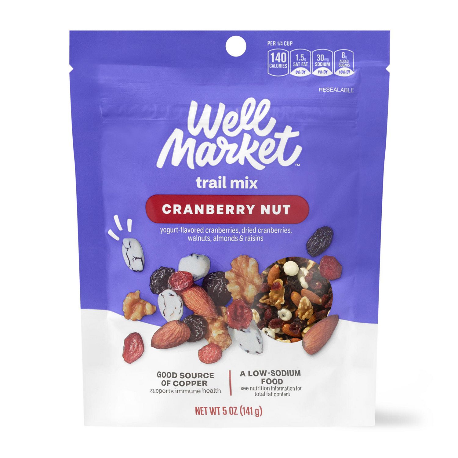 Well Market Cranberry Nut Trail Mix, 5 oz