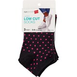 Style Essentials by Hanes Ladies' Low Cut Socks 3 Pairs, Size 5-9, thumbnail image