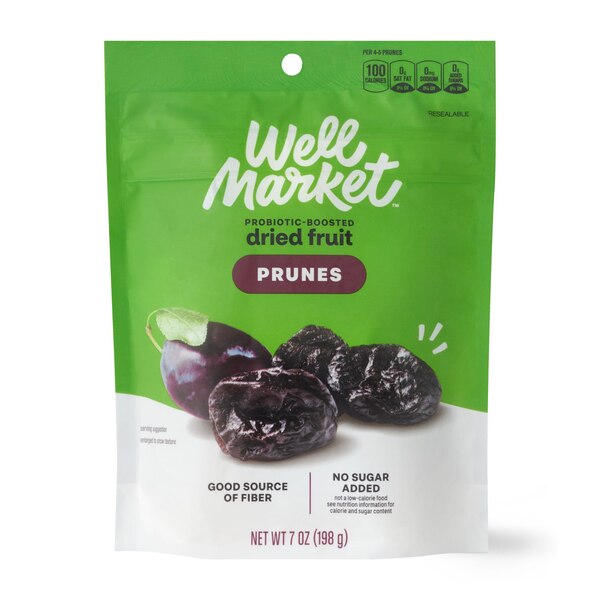 Well Market Probiotic-Boosted Dried Prunes, 7 oz