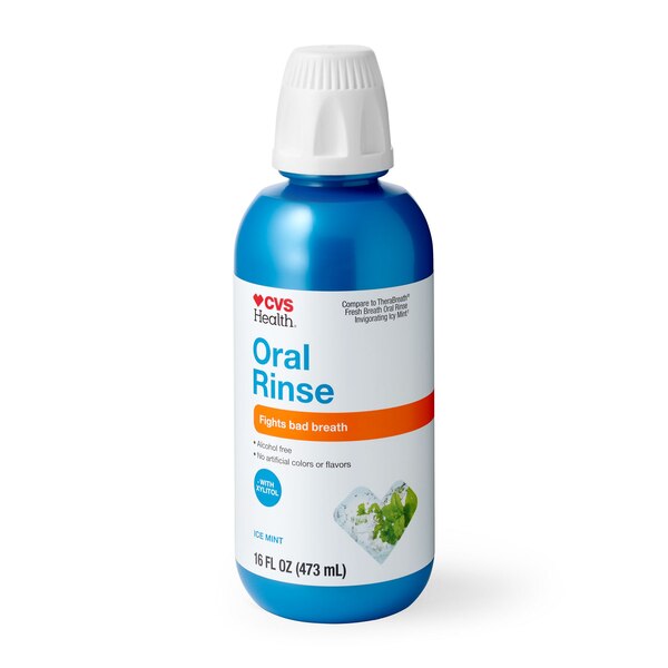 CVS Health Oral Rinse with Xylitol, Ice Mint, 16 OZ
