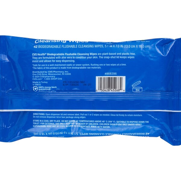 CVS Health Adult Cleansing Wipes, 42 CT