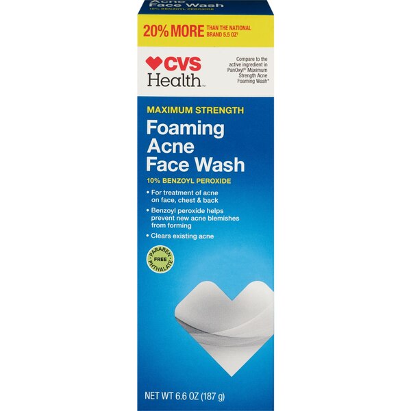 CVS Health Acne Foaming Face Wash Maximum Strength, 6.6 OZ