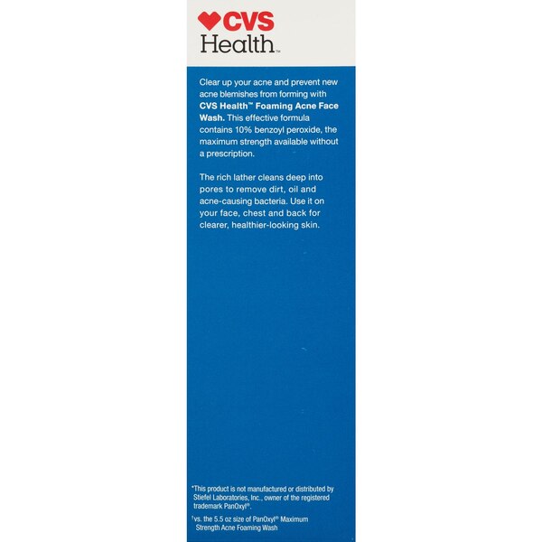 CVS Health Acne Foaming Face Wash Maximum Strength, 6.6 OZ