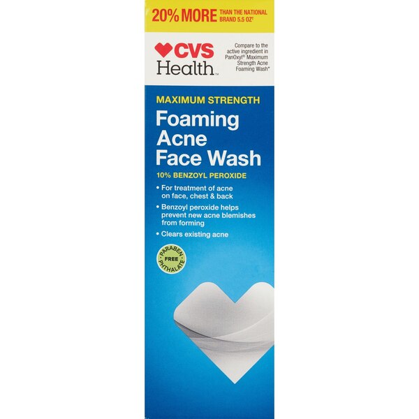 CVS Health Acne Foaming Face Wash Maximum Strength, 6.6 OZ