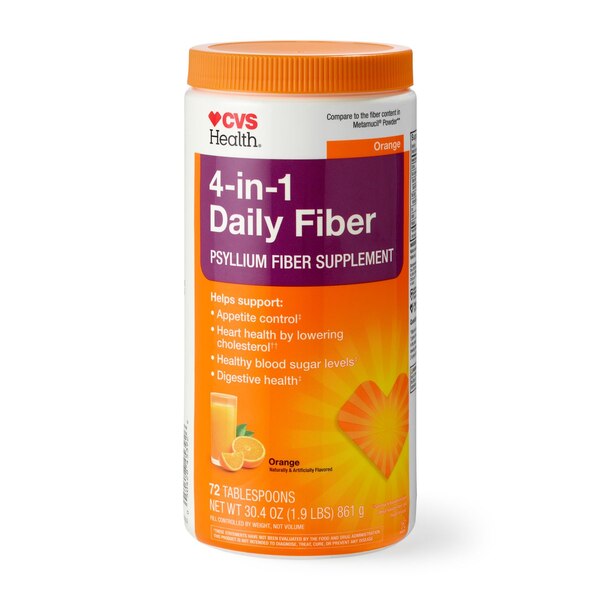 CVS Health Daily Fiber Smooth Dissolve with Sugar, Orange, 30.4 OZ