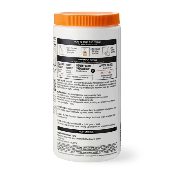 CVS Health Daily Fiber Smooth Dissolve with Sugar, Orange, 30.4 OZ