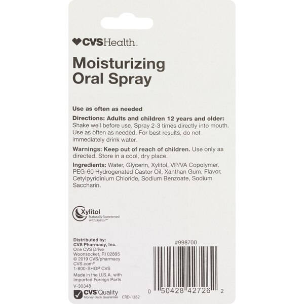 CVS Health Moisturizing Oral Spray, Mint, 0.25 OZ, 2 CT