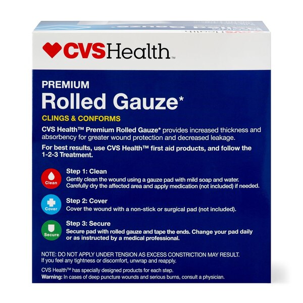CVS Health Sterile Premium Latex-Free Rolled Gauze