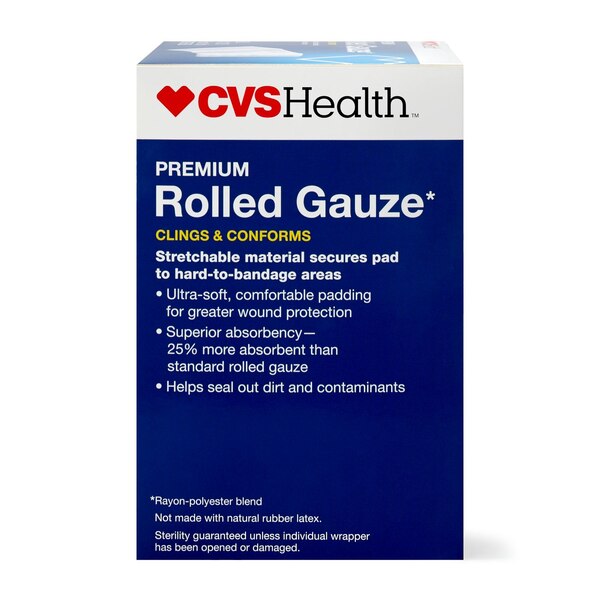 CVS Health Sterile Premium Latex-Free Rolled Gauze