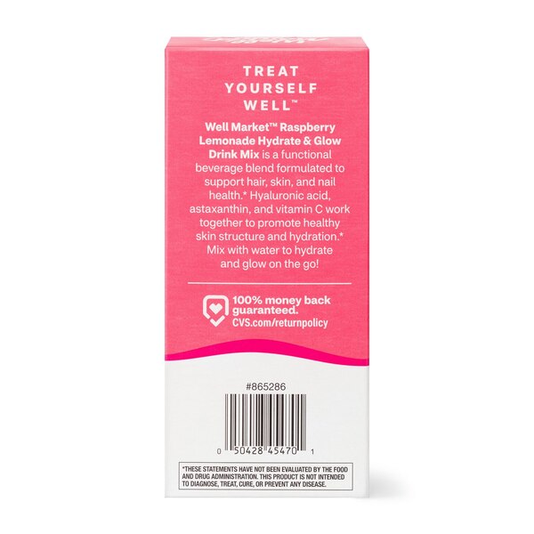 Well Market™ Raspberry Lemonade Hydrate & Glow Drink Mix, 6 ct, 0.24 oz